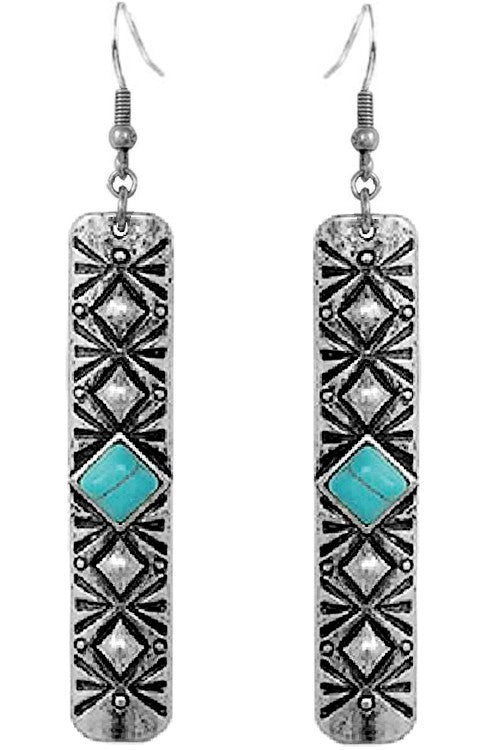 AZTEC RECTANGLE EARRINGS