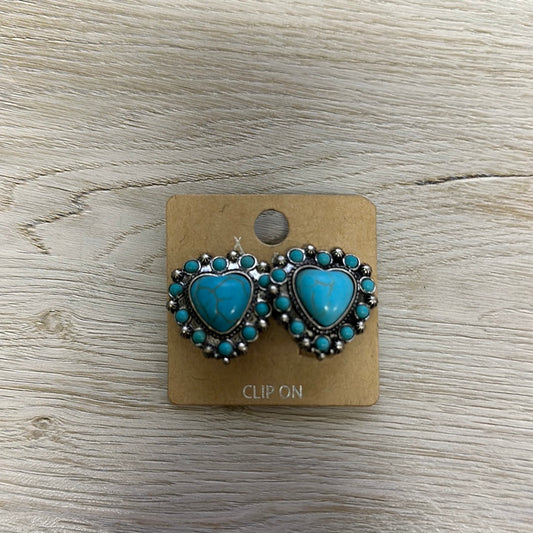 Heart clip on earrings