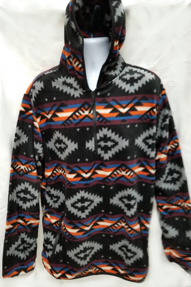 BLACK AZTEC HOODIE