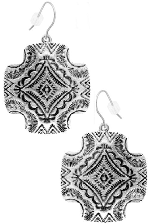 AZTEC CROSS EARRINGS