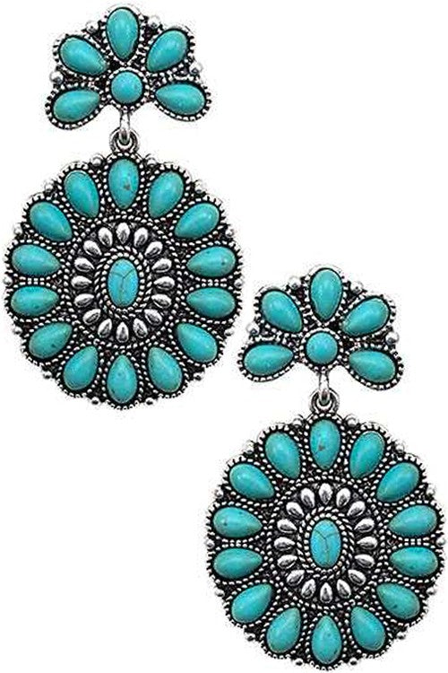 FLOWER DANGLING EARRINGS