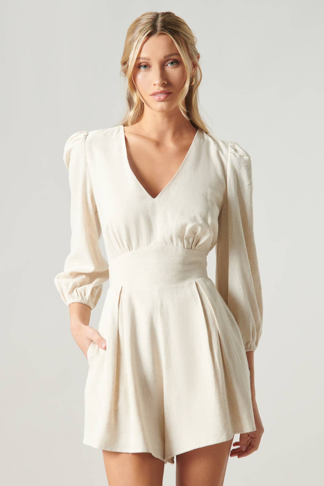 Saint Tropez Balloon Sleeve Heartthrob Romper