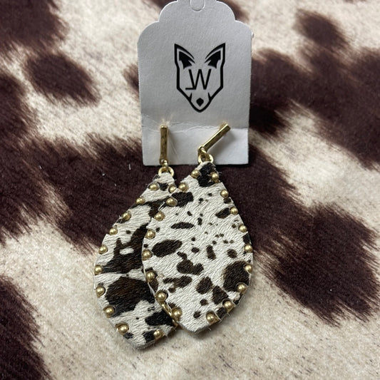 Cowhide earrings